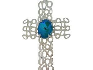 Colgante de cruz moderno con cristal Luxury